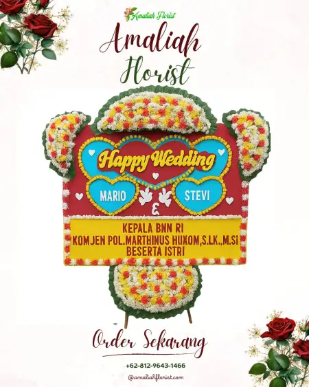 Papan Bunga Pernikahan Cihamerang